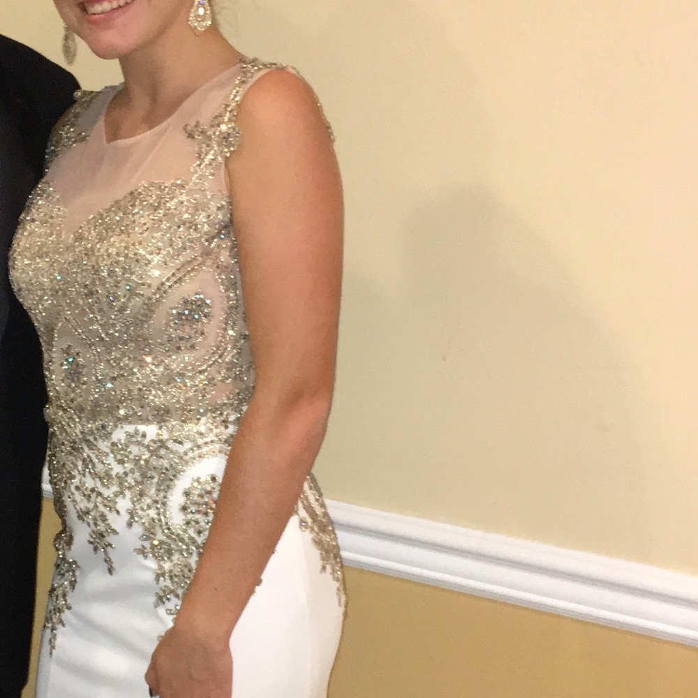 Ivory prom dress